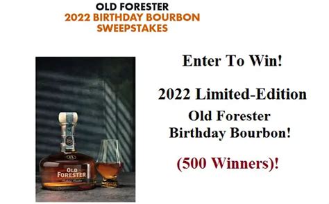 birthday bourbon sweepstakes.
